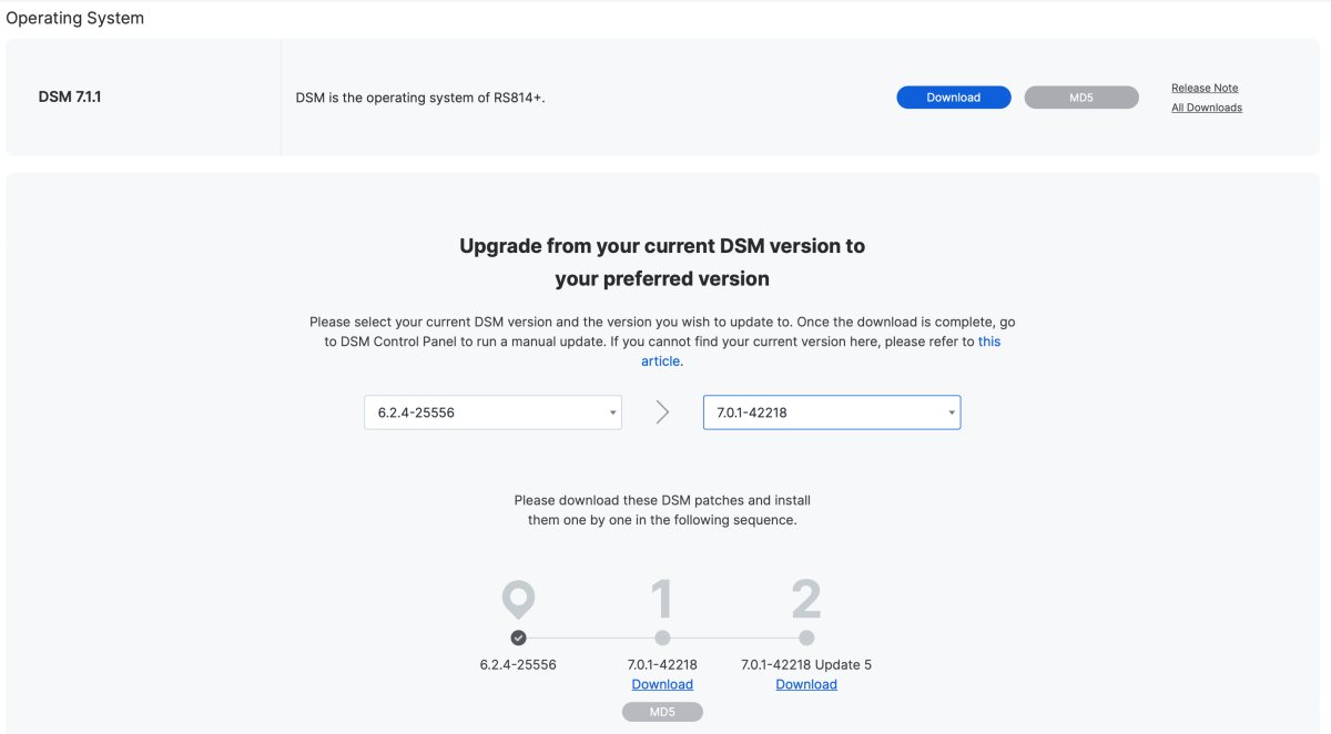 Synology DSM Manual Update 6 to 7 – Europheus