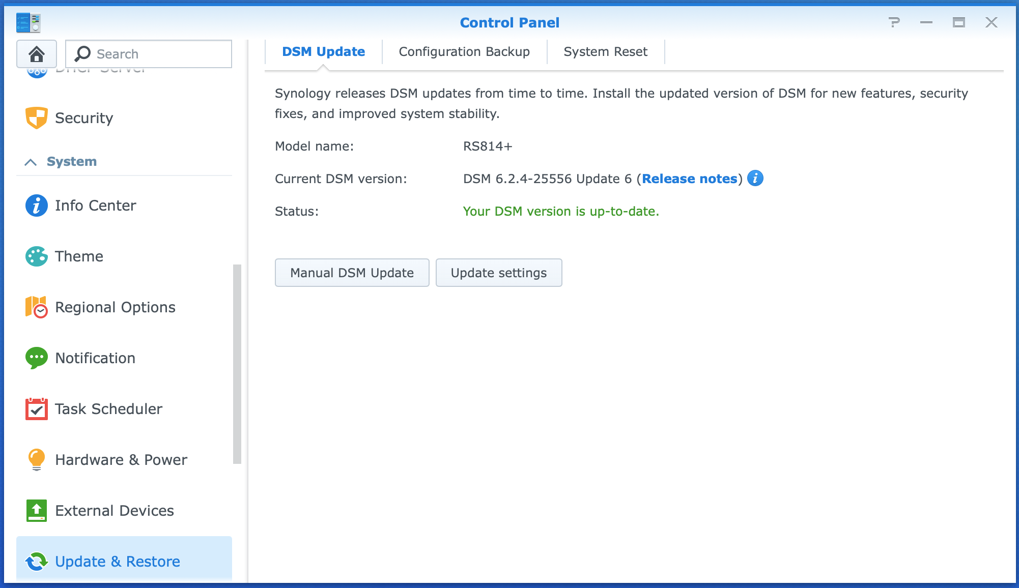 Synology DSM Manual Update 6 to 7 – Europheus